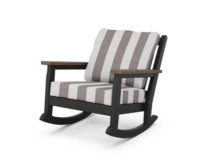 Chippendale Deep Seating Rocking Chair - Black