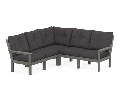 POLYWOOD® Vineyard 5-Piece Sectional in Slate Grey / Ash Charcoal