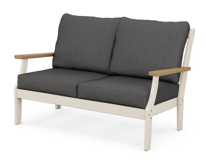 POLYWOOD® Braxton Deep Seating Loveseat in Sand / Natural / Spectrum Carbon