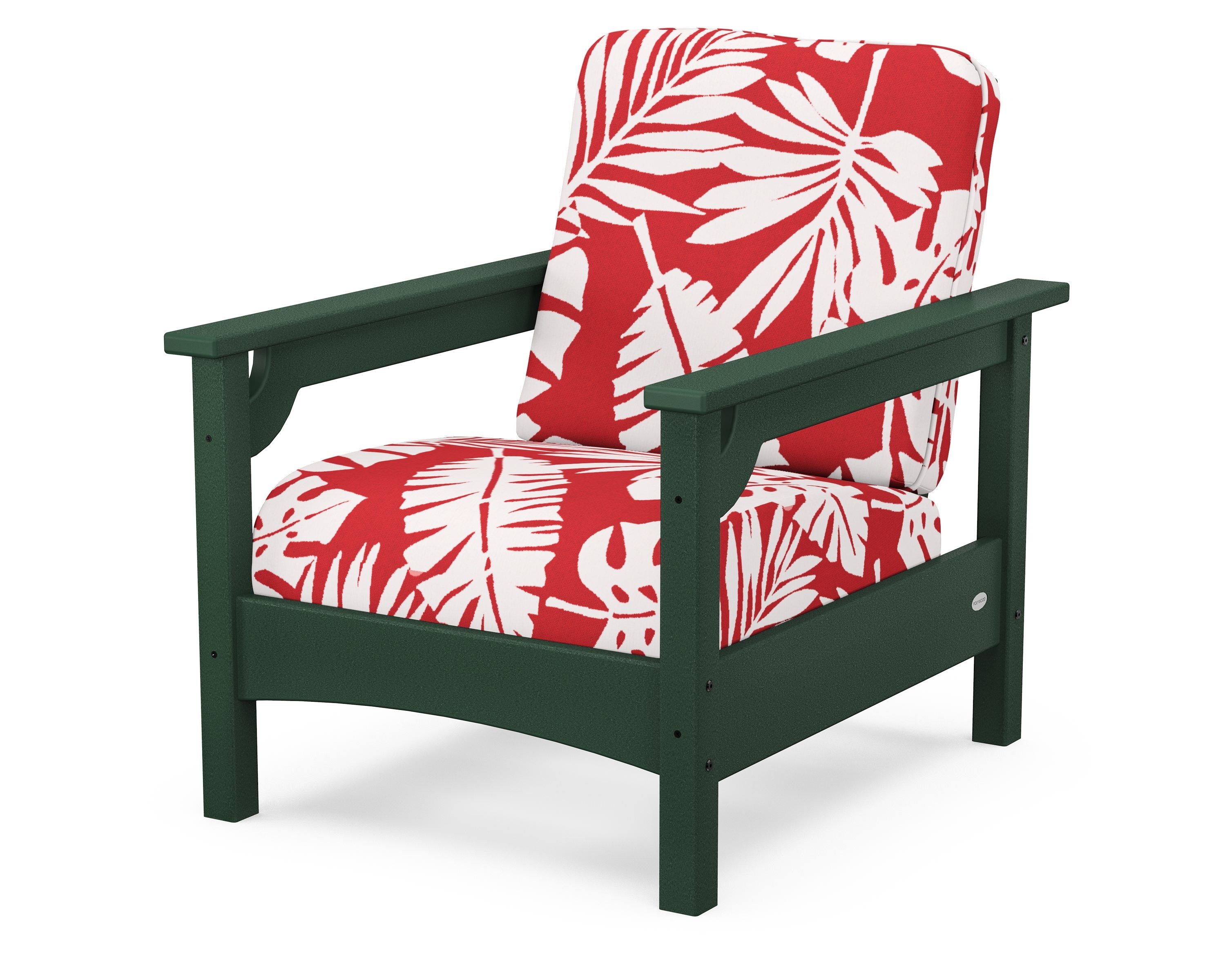 POLYWOOD® Club Chair in Green / Leaf Crimson
