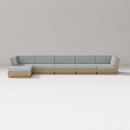 PW Designer Series Elevate 6-Piece Chaise Sectional in Vintage Sahara / Spa