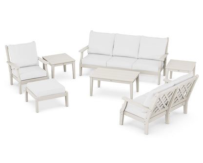Country Living Wovendale 7-Piece Deep Seating Set in Sand / Natural
