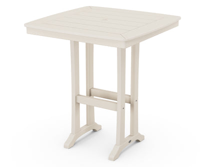 POLYWOOD® Nautical Trestle 37" Bar Table in Sand