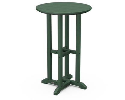 POLYWOOD® 24" Round Farmhouse Counter Bistro Table in Green