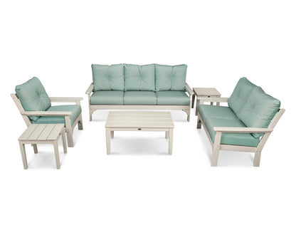 POLYWOOD® Vineyard 6-Piece Deep Seating Set in Sand / Spa