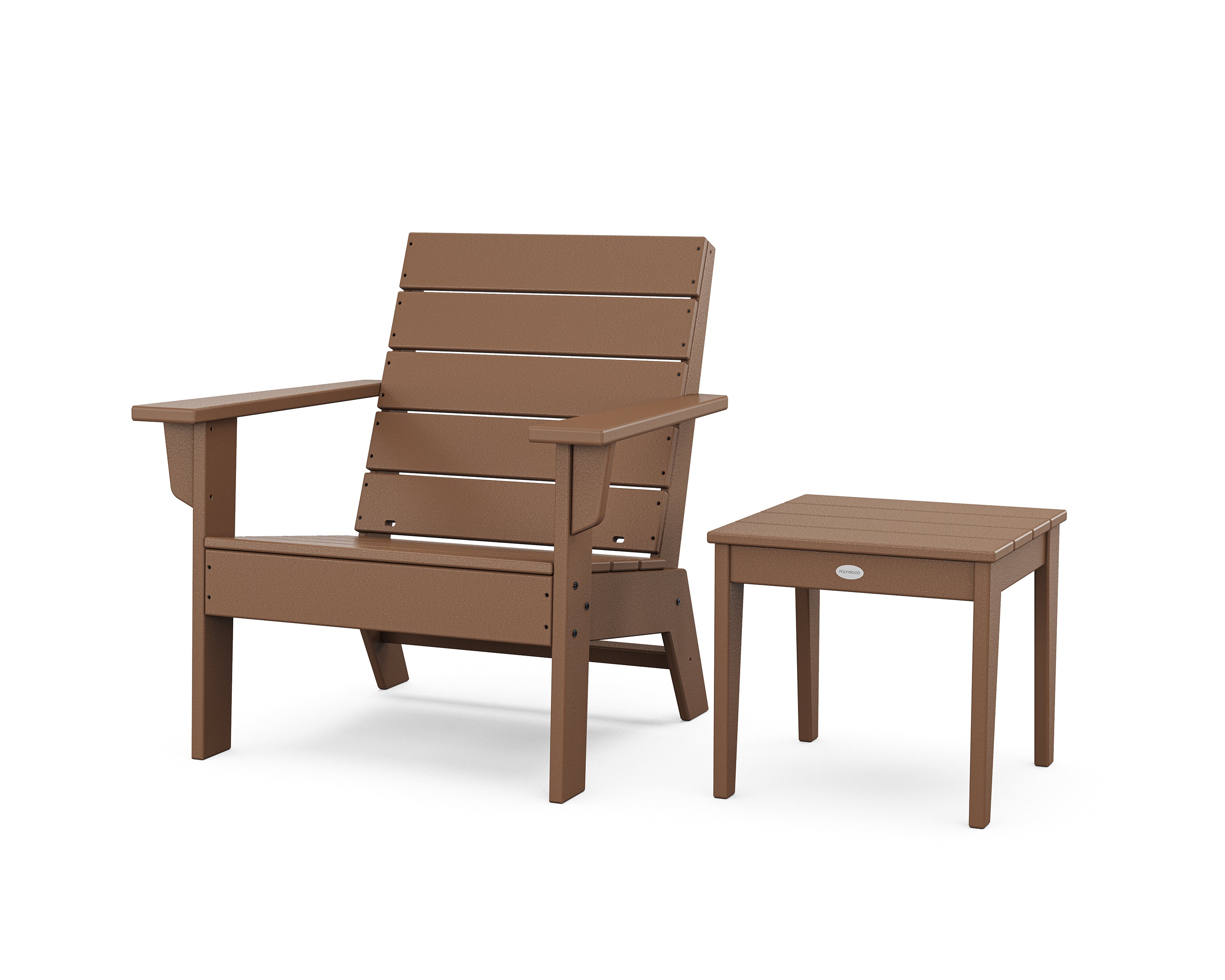 POLYWOOD® Eastport Lounge Chair 2-Piece Set in Teak