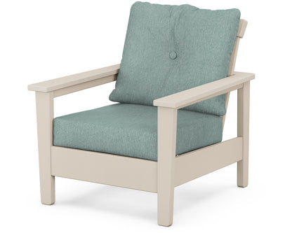 POLYWOOD® Prescott Deep Seating Chair in Sand / Glacier Spa