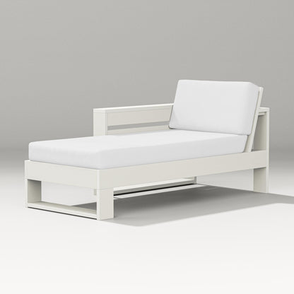 PW Designer Series Latitude Modular Left Arm Chaise in Vintage White / Natural