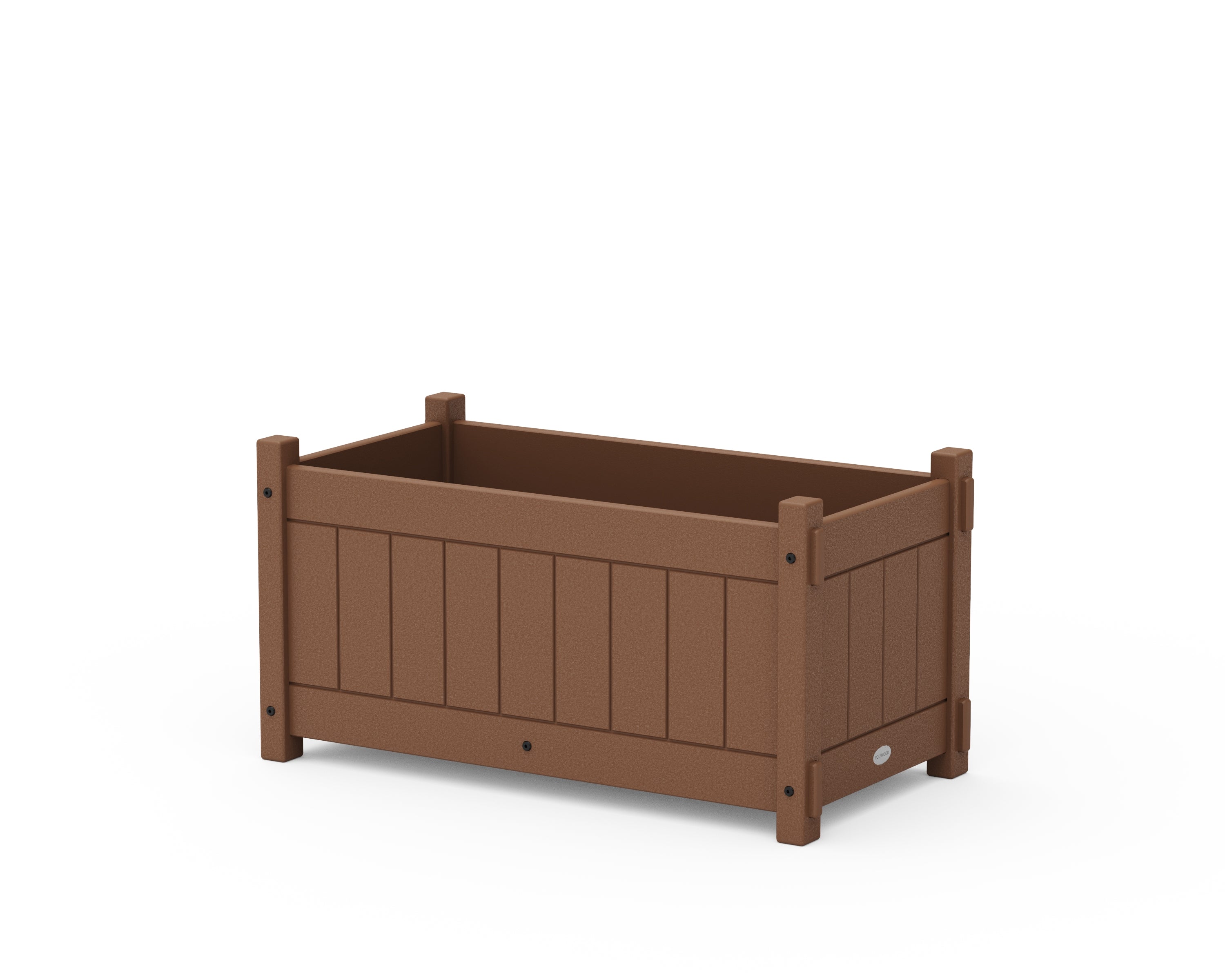 POLYWOOD® Vineyard Rectangle Double Planter Box in Teak