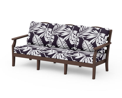 Draper James™ by  POLYWOOD® Savannah Deep Seating Sofa in Mahogany / Leaf Navy