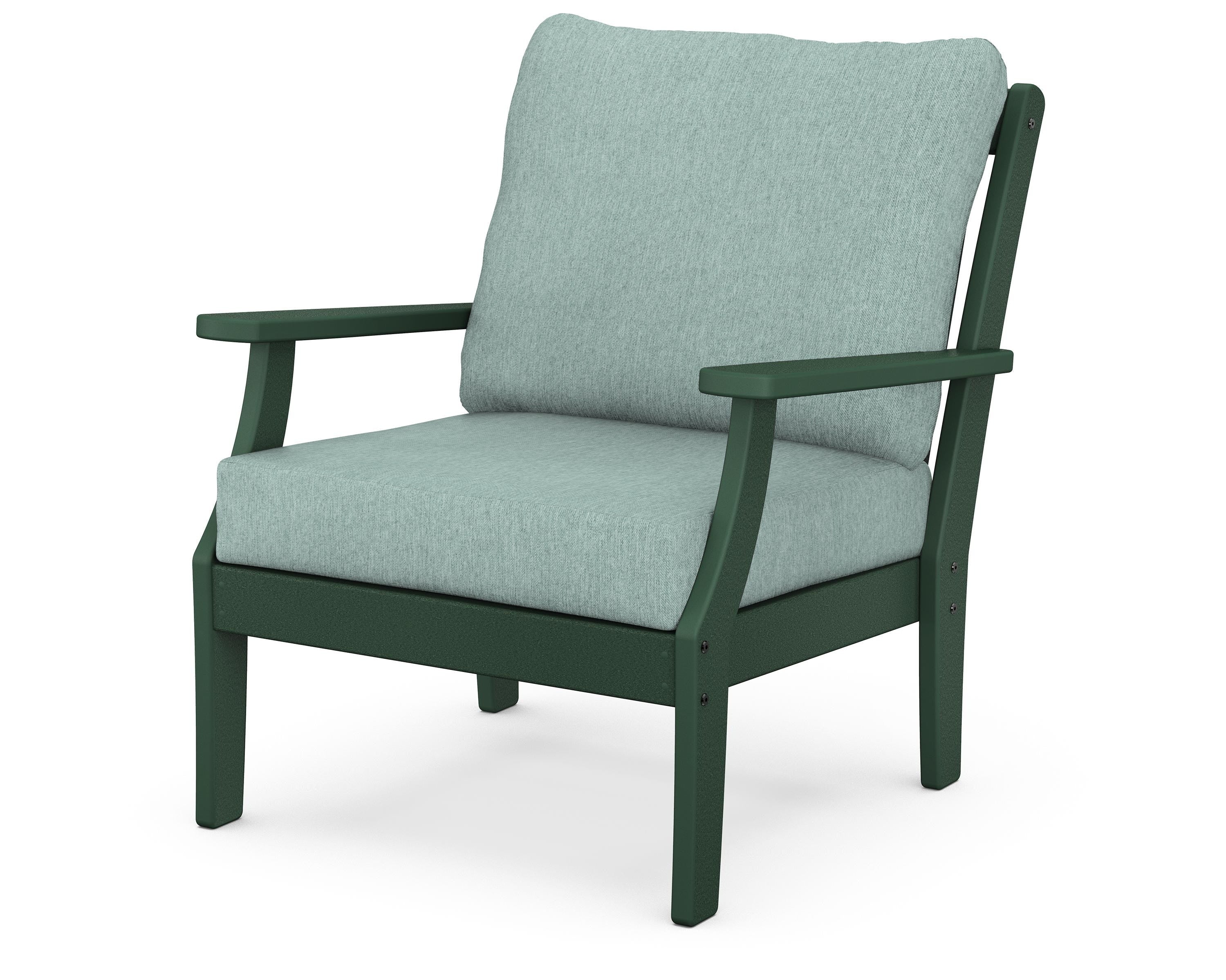 POLYWOOD® Braxton Deep Seating Chair in Green / Glacier Spa