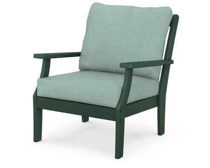 POLYWOOD® Braxton Deep Seating Chair in Green / Glacier Spa