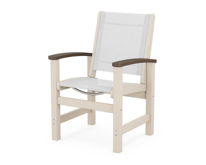 POLYWOOD® Coastal Dining Chair in Sand / Kona / White Sling