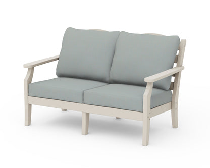 Draper James™ by  POLYWOOD® Savannah Deep Seating Loveseat in Sand / Spa
