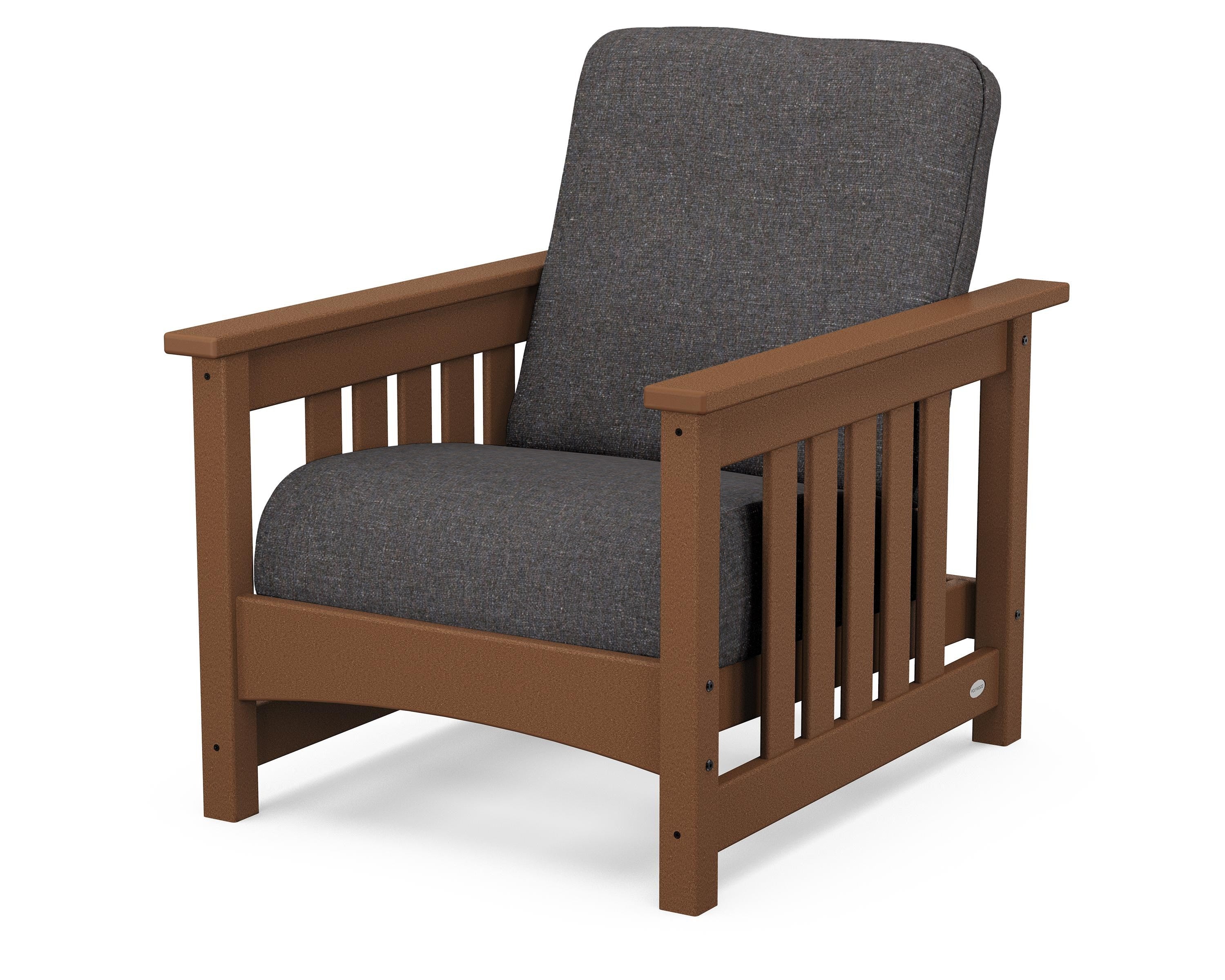 POLYWOOD® Club Mission Chair in Teak / Ash Charcoal