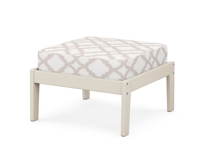 Unbranded Deep Seating Ottoman in Sand / Trellis Dune Burlap