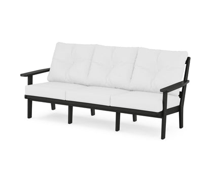 POLYWOOD® Prairie Deep Seating Sofa in Black / Natural