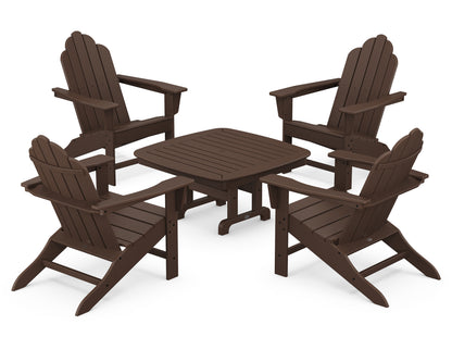 POLYWOOD® Long Island Adirondack 5-Piece Conversation Group in Mahogany