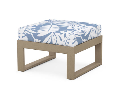 Unbranded Modular Ottoman - Modern in Vintage Sahara / Leaf Sky Blue