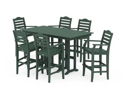 Draper James™ by  POLYWOOD® Savannah Arm Chair 7-Piece Farmhouse Bar Set in Green