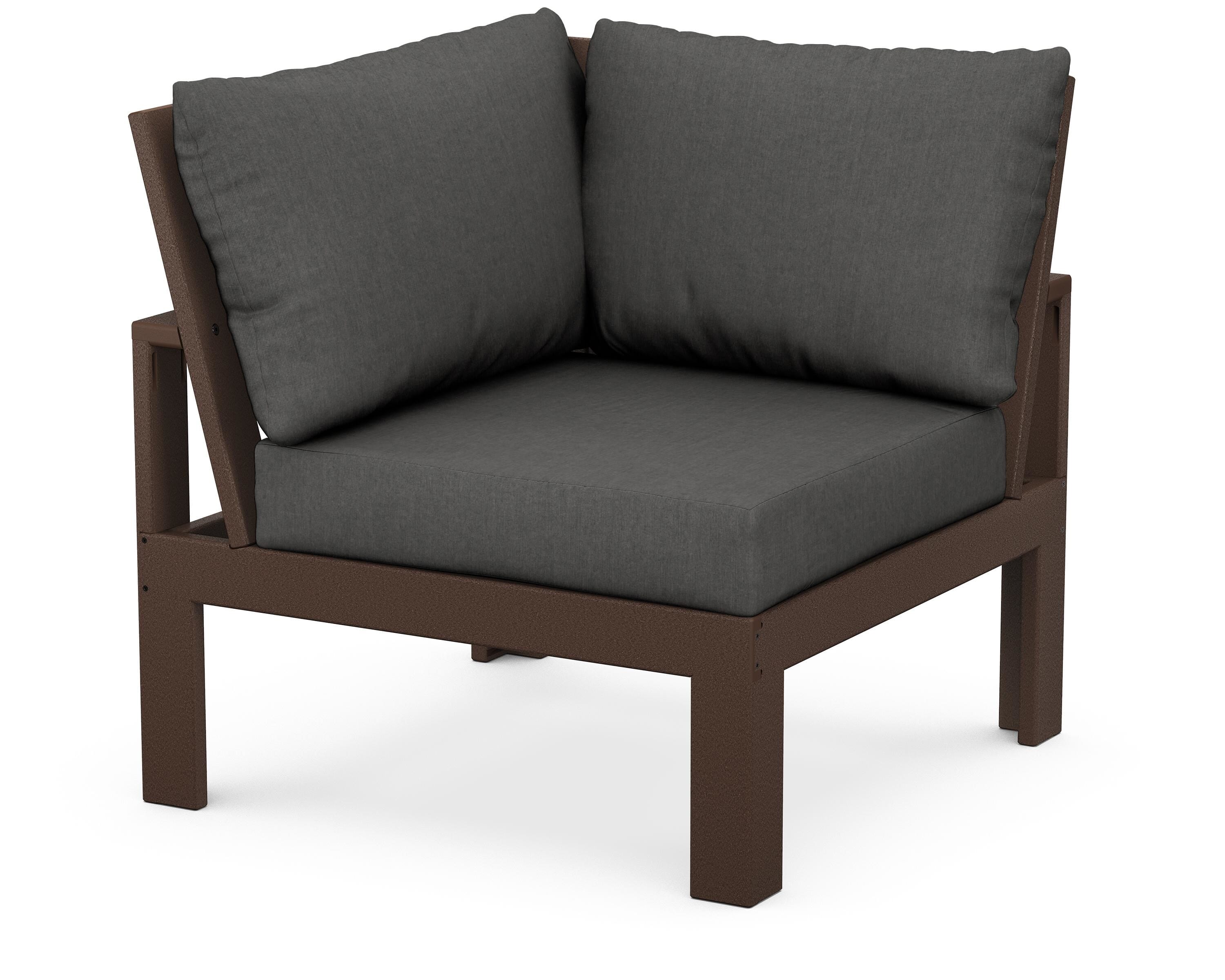 Unbranded Modular Corner Chair in Mahogany / Spectrum Carbon