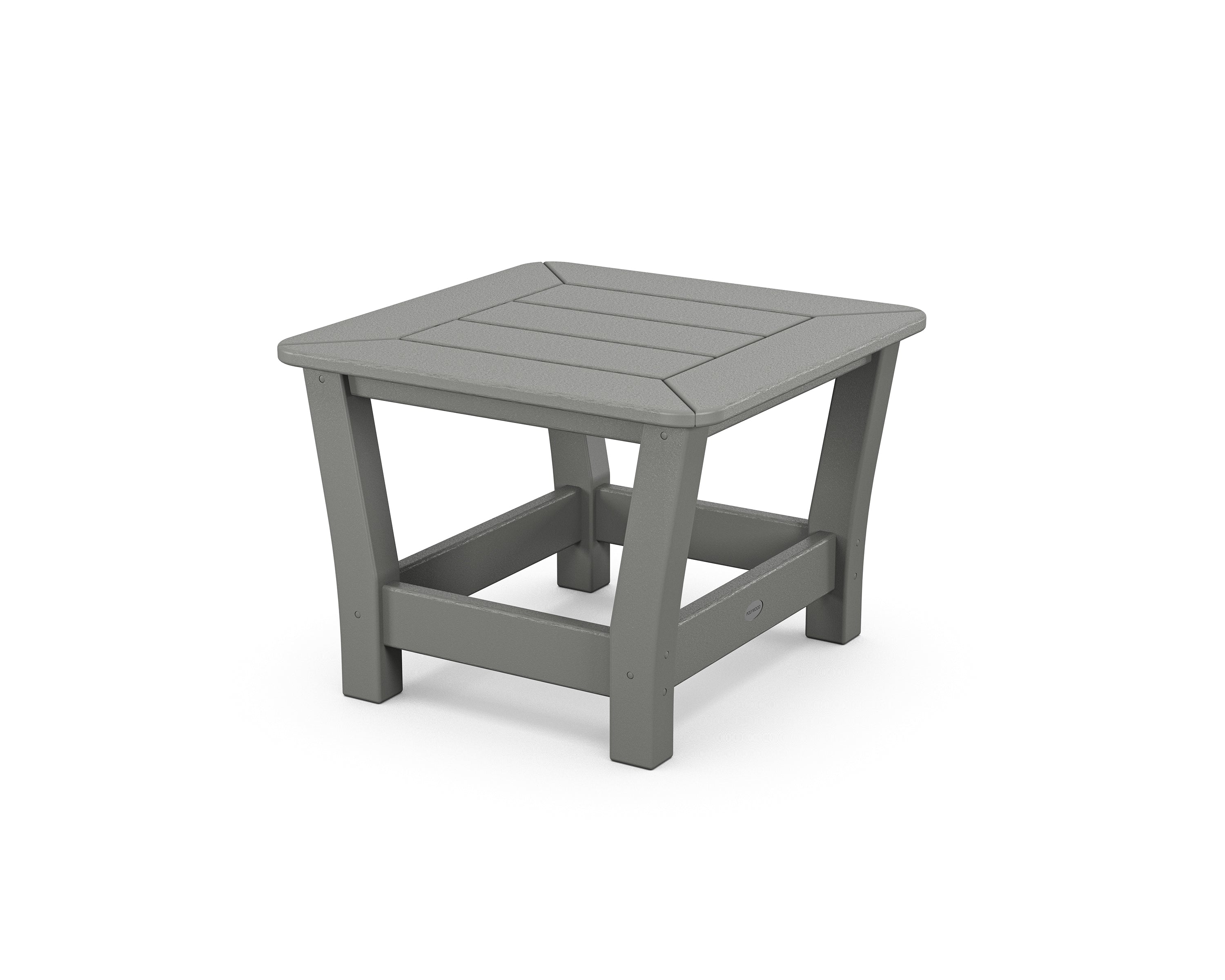 POLYWOOD® Harbour Slat End Table in Slate Grey