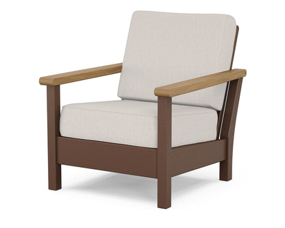POLYWOOD® Harbour Deep Seating Chair in Mahogany / Natural / Cast Ash