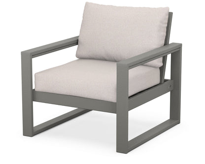 POLYWOOD® EDGE Club Chair in Slate Grey / Dune Burlap