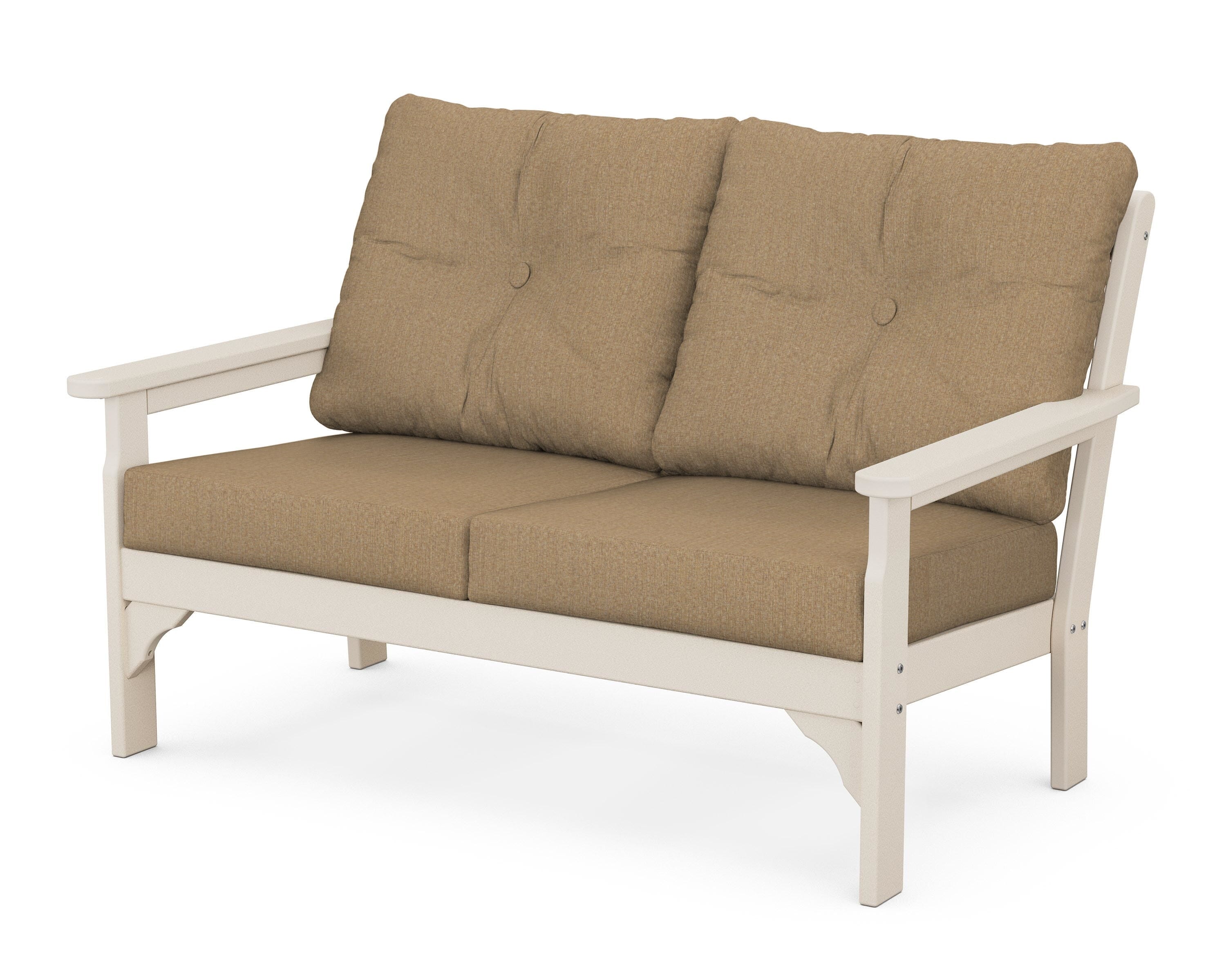 POLYWOOD® Vineyard Deep Seating Loveseat in Sand / Sesame