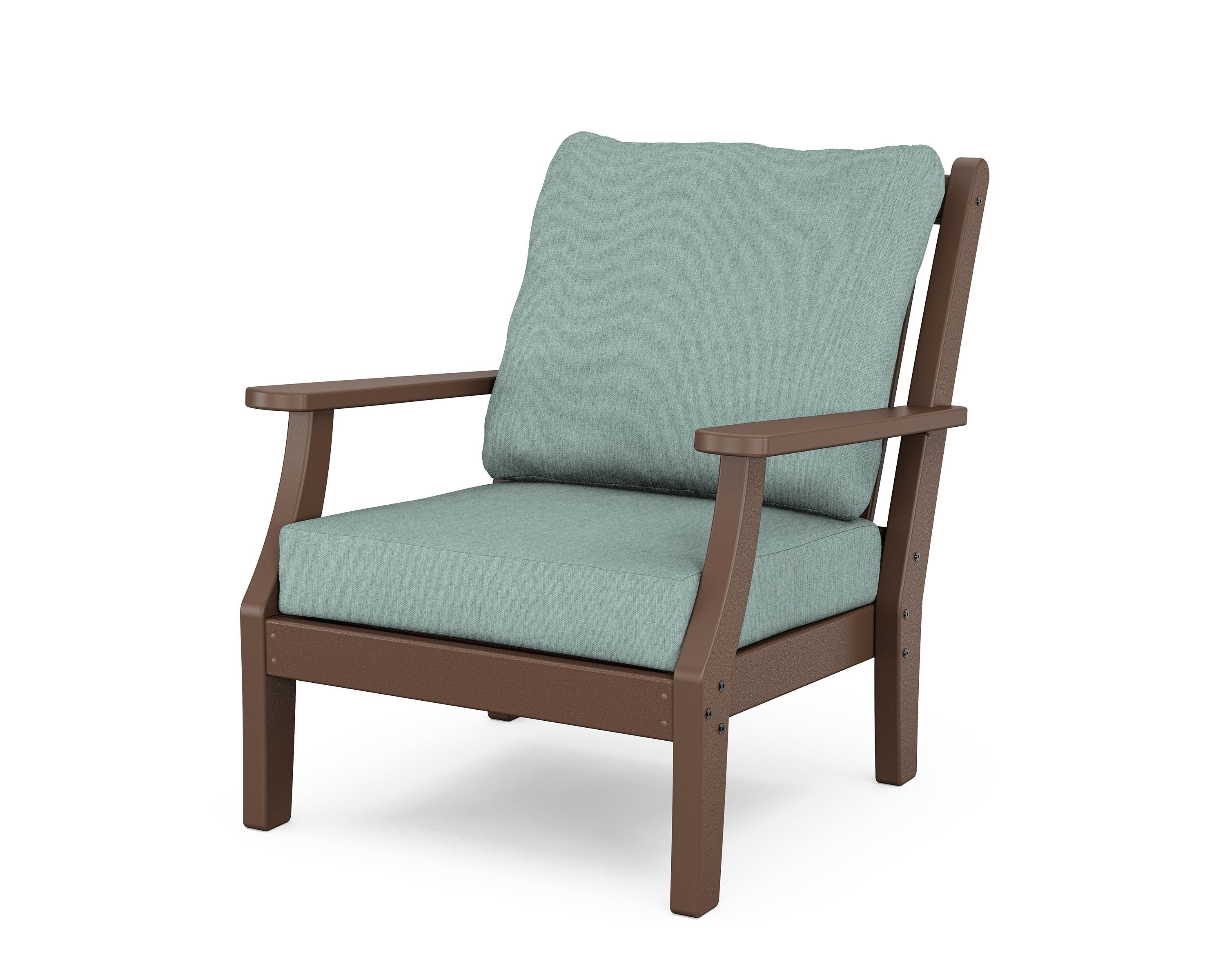 Country Living Wovendale Deep Seating Chair in Mahogany / Glacier Spa