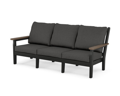 POLYWOOD® Chippendale Deep Seating Sofa in Black / Kona / Spectrum Carbon