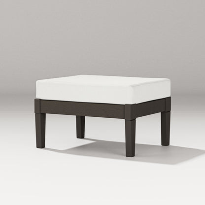 PW Designer Series Estate Lounge Ottoman in Vintage Coffee / Natural Linen