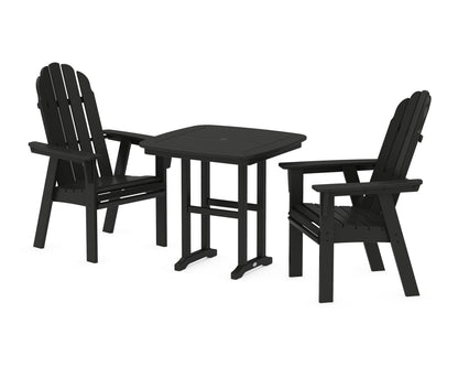POLYWOOD® Vineyard Adirondack 3-Piece Dining Set in Black