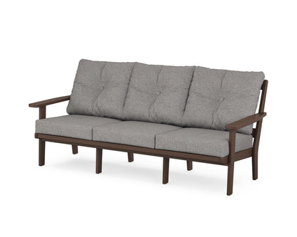 POLYWOOD® Prairie Deep Seating Sofa in Mahogany / Grey Mist
