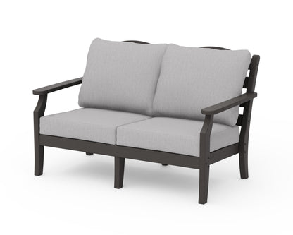 Draper James™ by  POLYWOOD® Savannah Deep Seating Loveseat in Vintage Coffee / Granite