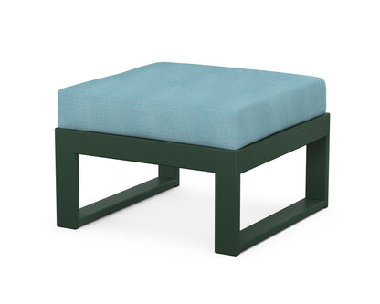 Unbranded Modular Ottoman - Modern in Green / Lattice Sky Blue