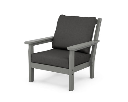 POLYWOOD® Chippendale Deep Seating Chair in Slate Grey / Spectrum Carbon