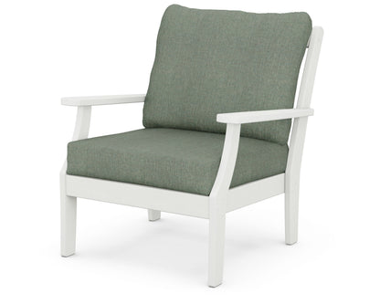 POLYWOOD® Braxton Deep Seating Chair in Vintage White / Cast Sage
