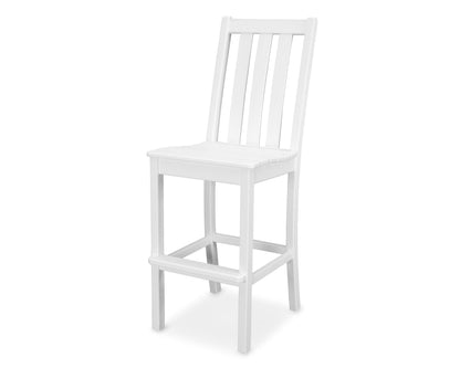 POLYWOOD® Vineyard Bar Side Chair in White
