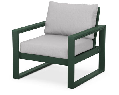 POLYWOOD® EDGE Club Chair in Green / Granite