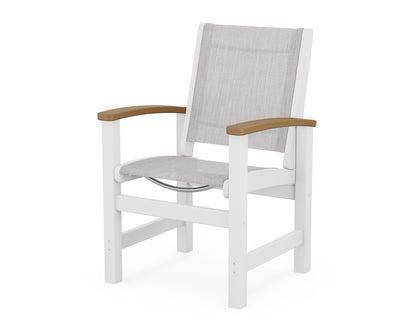 POLYWOOD® Coastal Dining Chair in White / Natural / Parchment Sling
