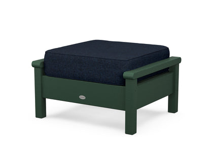POLYWOOD® Harbour Deep Seating Ottoman in Green / Marine Indigo
