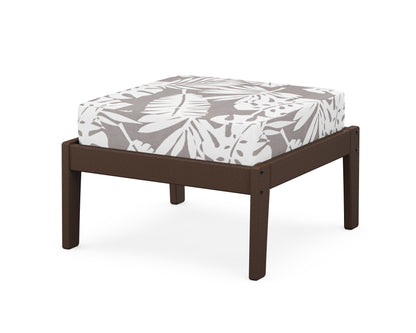 Unbranded Deep Seating Ottoman in Mahogany / Leaf Grey Mist