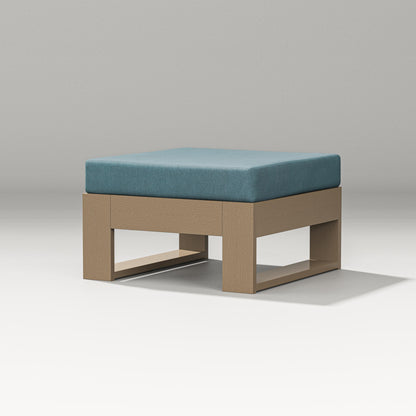 PW Designer Series Latitude Lounge Ottoman in Vintage Sahara / Ocean Teal