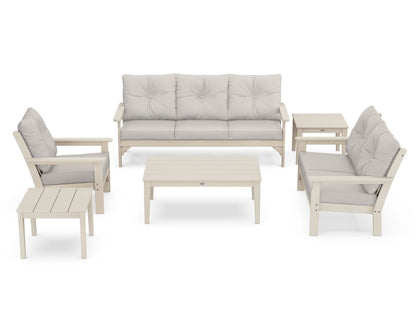 POLYWOOD® Vineyard 6-Piece Deep Seating Set in Sand / Cast Ash