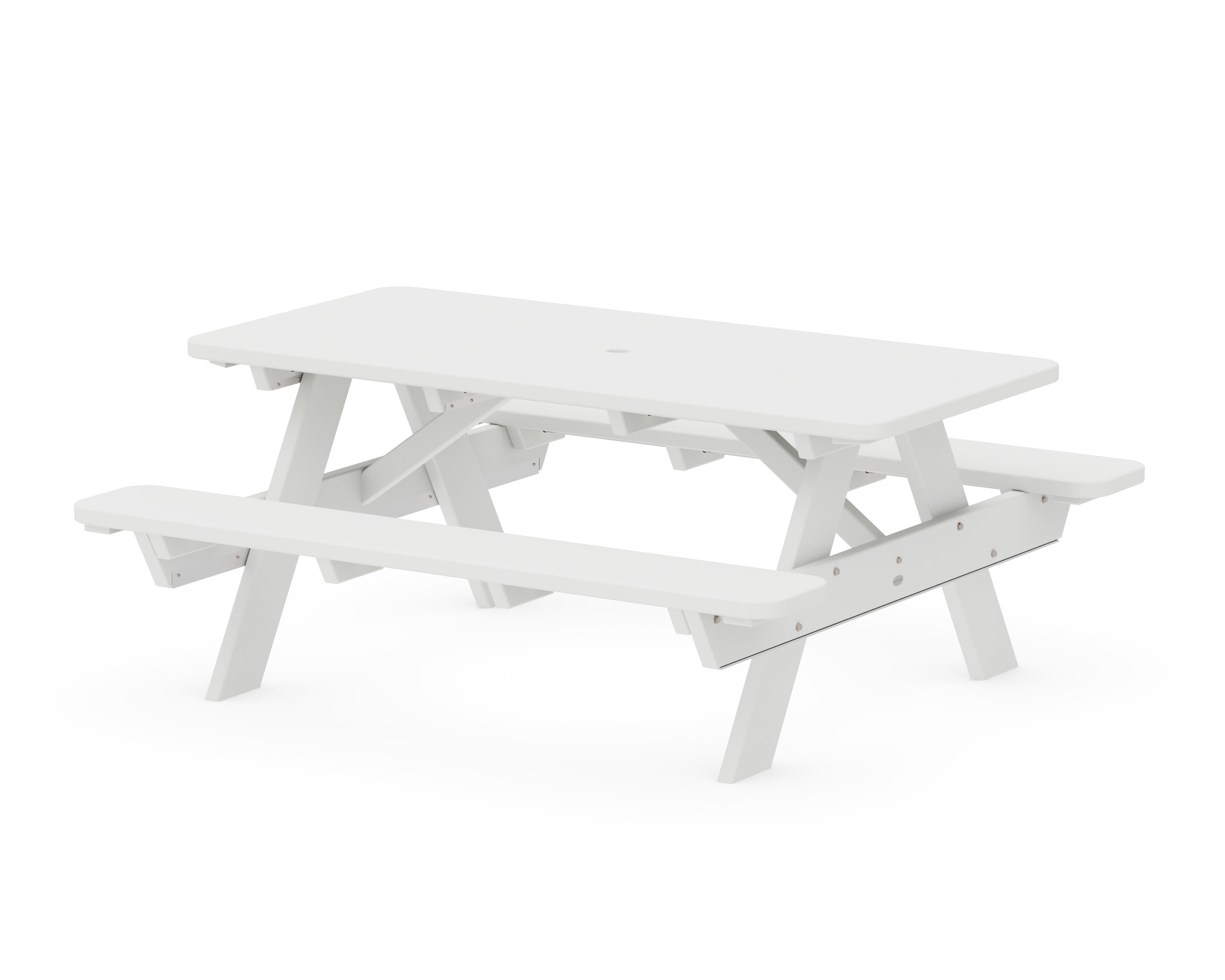 POLYWOOD® Park 72" Picnic Table in White