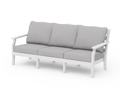 Draper James™ by  POLYWOOD® Savannah Deep Seating Sofa in White / Granite