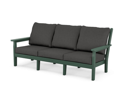 POLYWOOD® Chippendale Deep Seating Sofa in Green / Spectrum Carbon