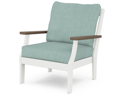 POLYWOOD® Braxton Deep Seating Chair in White / Kona / Glacier Spa
