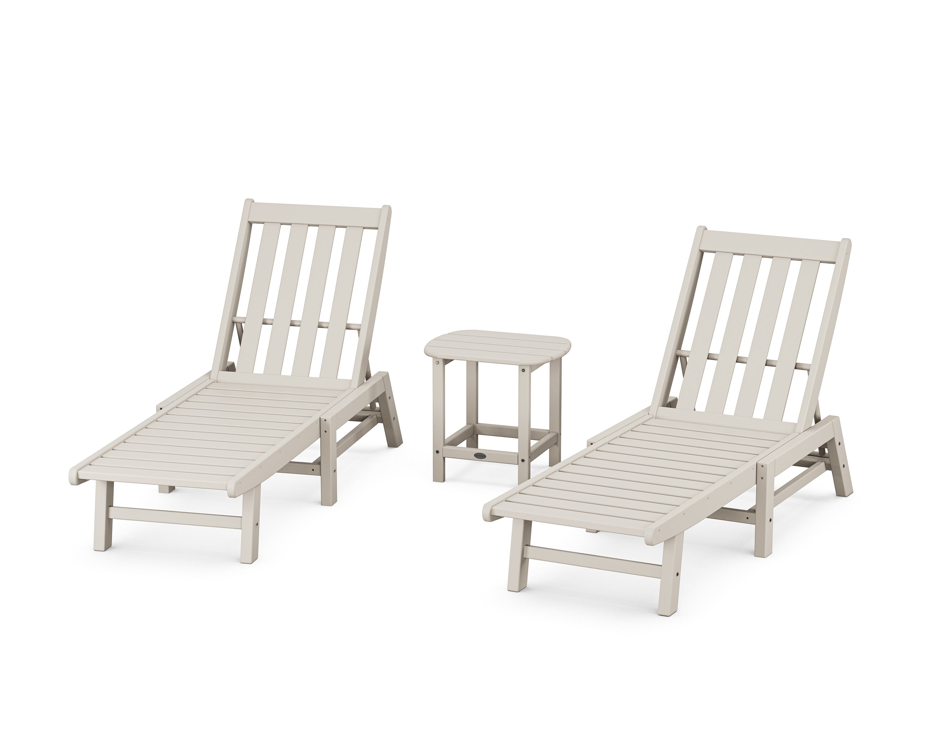 POLYWOOD® Vineyard 3-Piece Chaise Set in Sand